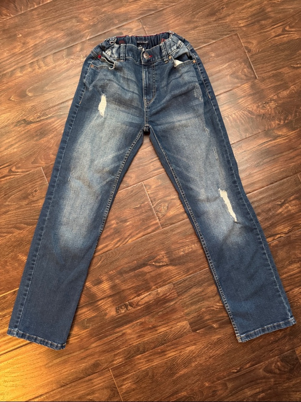 Tommy Hilfiger Men's Distressed Dark Blue Straight Jeans size 16